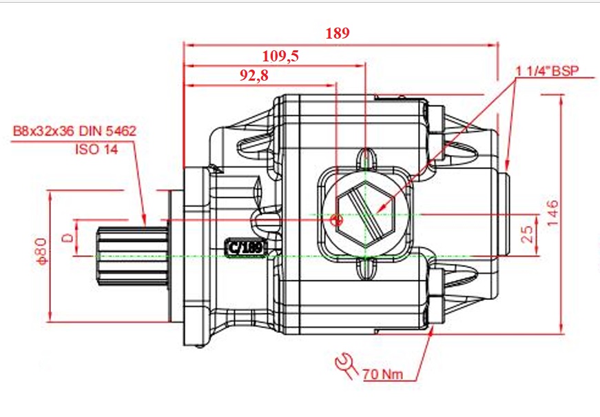 BELD80B14 размеры